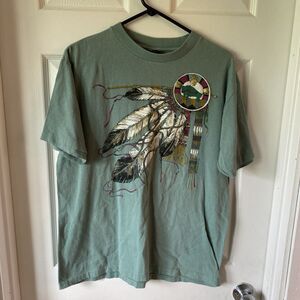 Diamond Dust T Shirt Women’s Large Short Sleeve Graphic Print Glitter Native